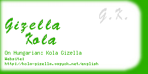 gizella kola business card